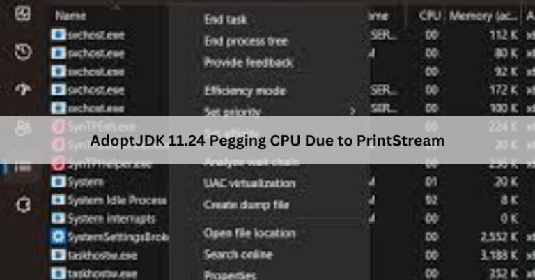 AdoptJDK 11.24 Pegging CPU Due to PrintStream: Causes, Fixes, and Optimization Strategies